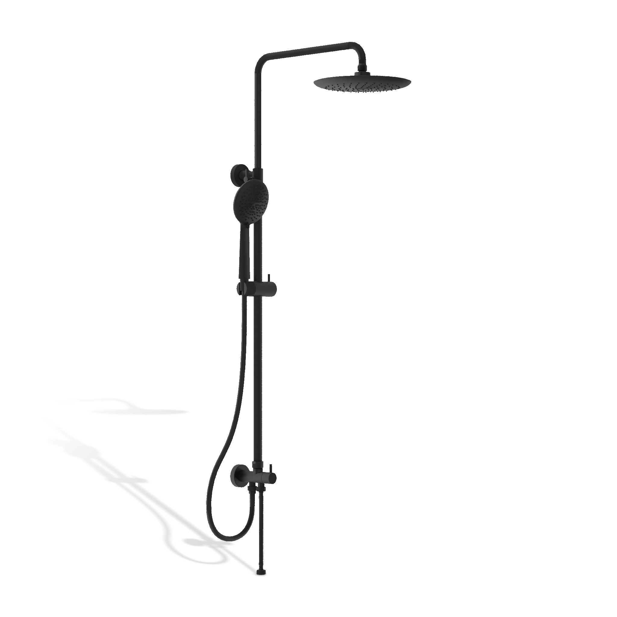 Système de douche apparent Orion en noir mat
