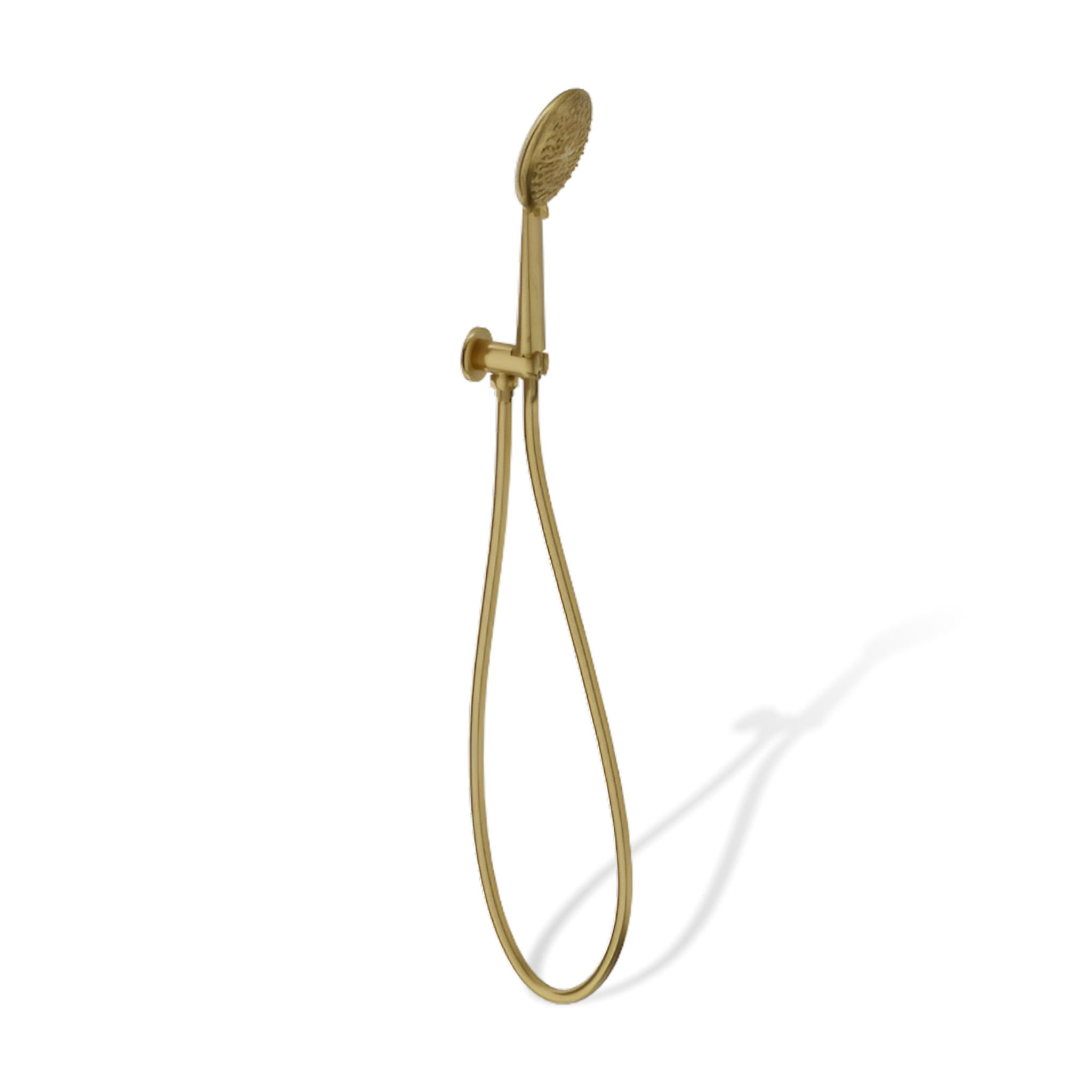 Ensemble de douche Orion en or brossé avec support mural et flexible