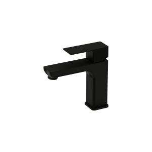 Mitigeur de lavabo Aquila Matt Black – robinet bas sur plage en noir mat - Image principale