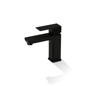 Mitigeur de lavabo Aquila Matt Black – robinet bas sur plage en noir mat - Image supplémentaire