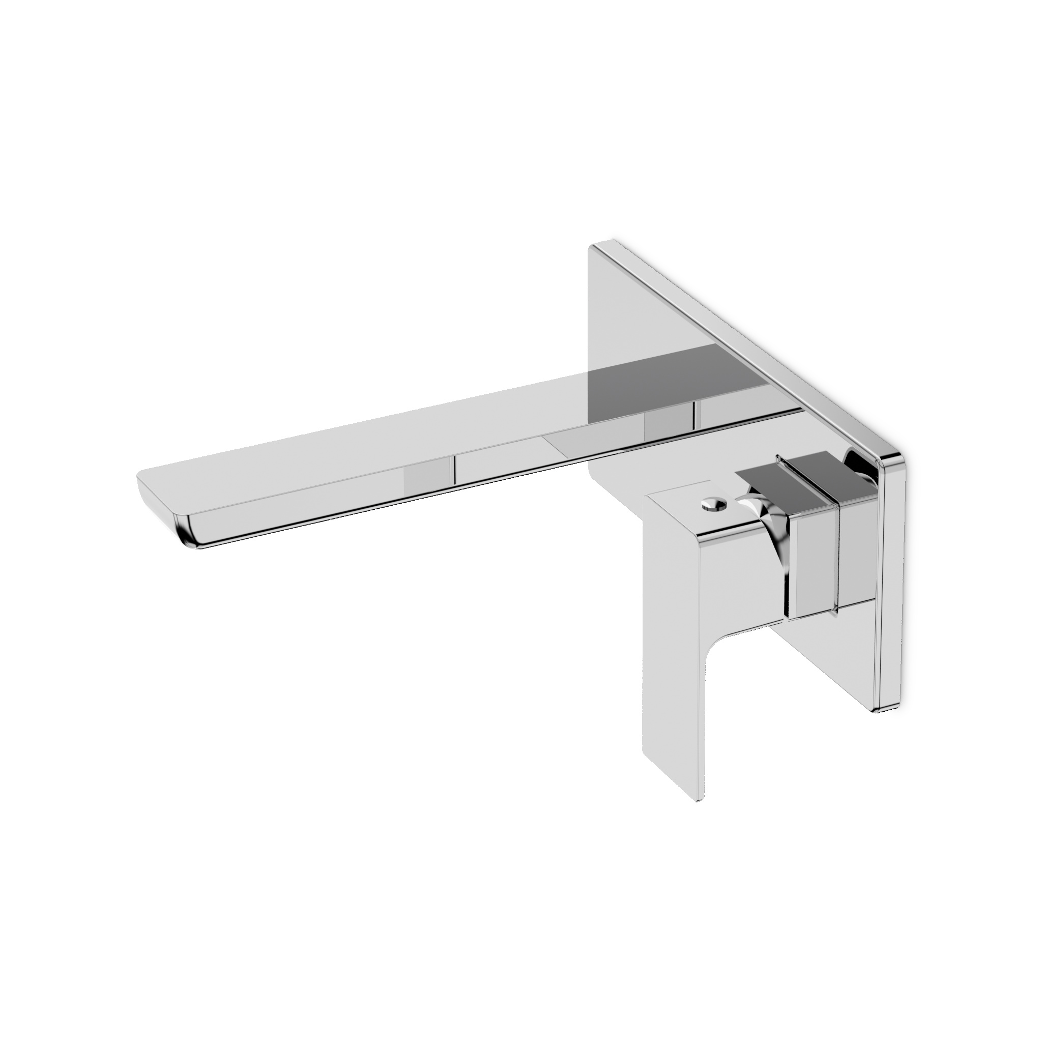 Mitigeur mural Aquila Chrome, bec et commande en chrome