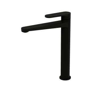 Mitigeur de lavabo haut Cetus noir mat – élégante robinetterie sur pied pour vasque à poser - Image principale