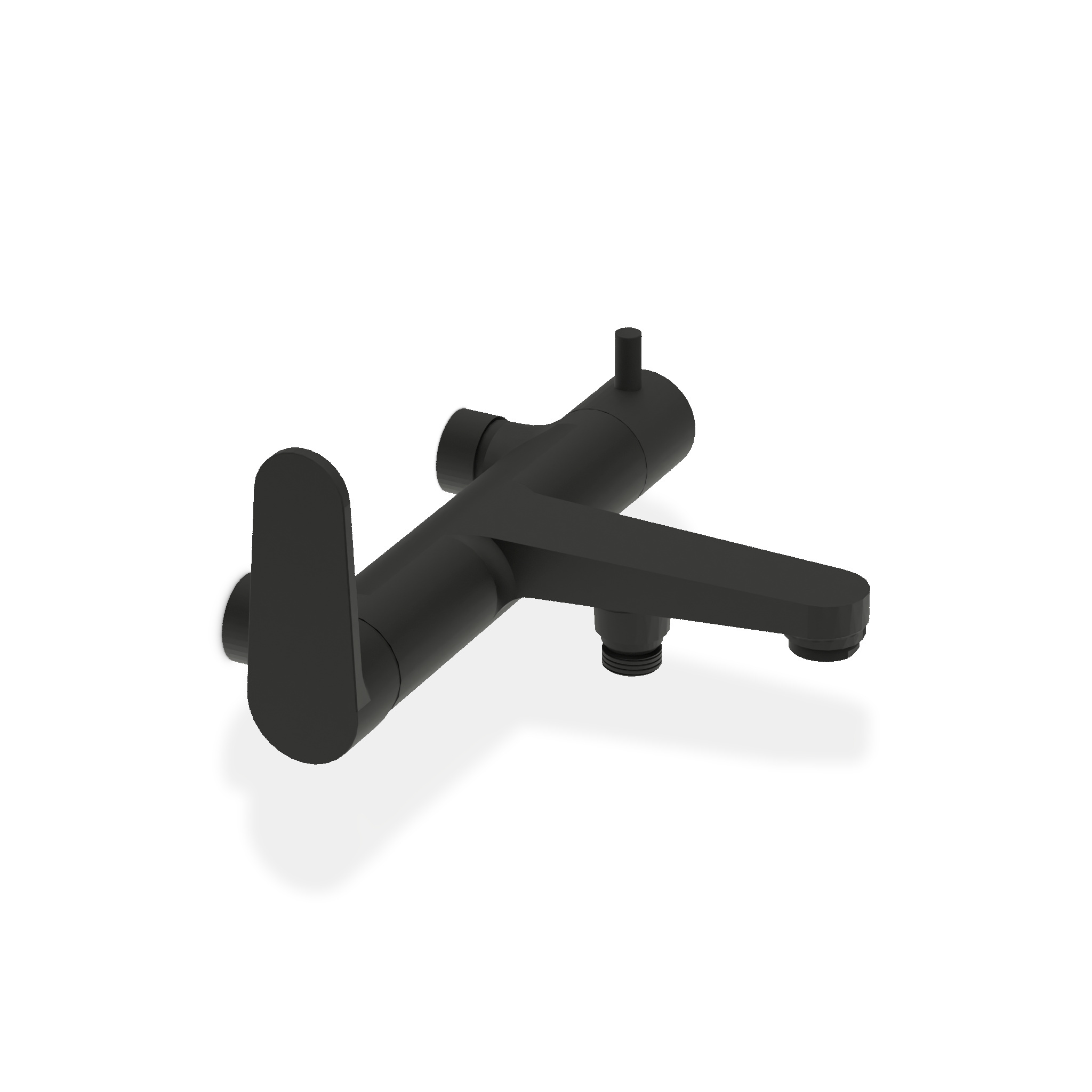 Mitigeur bain-douche Cetus noir mat en laiton