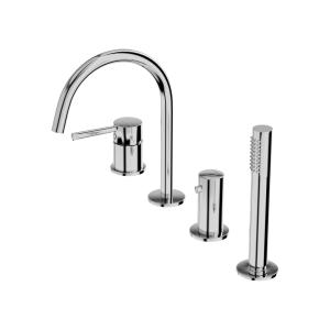 Robinetterie de baignoire 4 trous Orion Chrome – chrome raffiné pour des salles de bains élégantes - Image principale