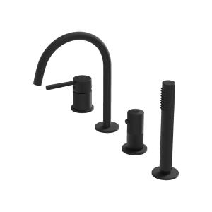 Robinetterie de baignoire 4 trous Orion Matt Black – l'élégance du noir mat pour la baignoire - Image principale