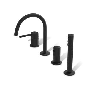 Robinetterie de baignoire 4 trous Orion Matt Black – l'élégance du noir mat pour la baignoire - Image supplémentaire