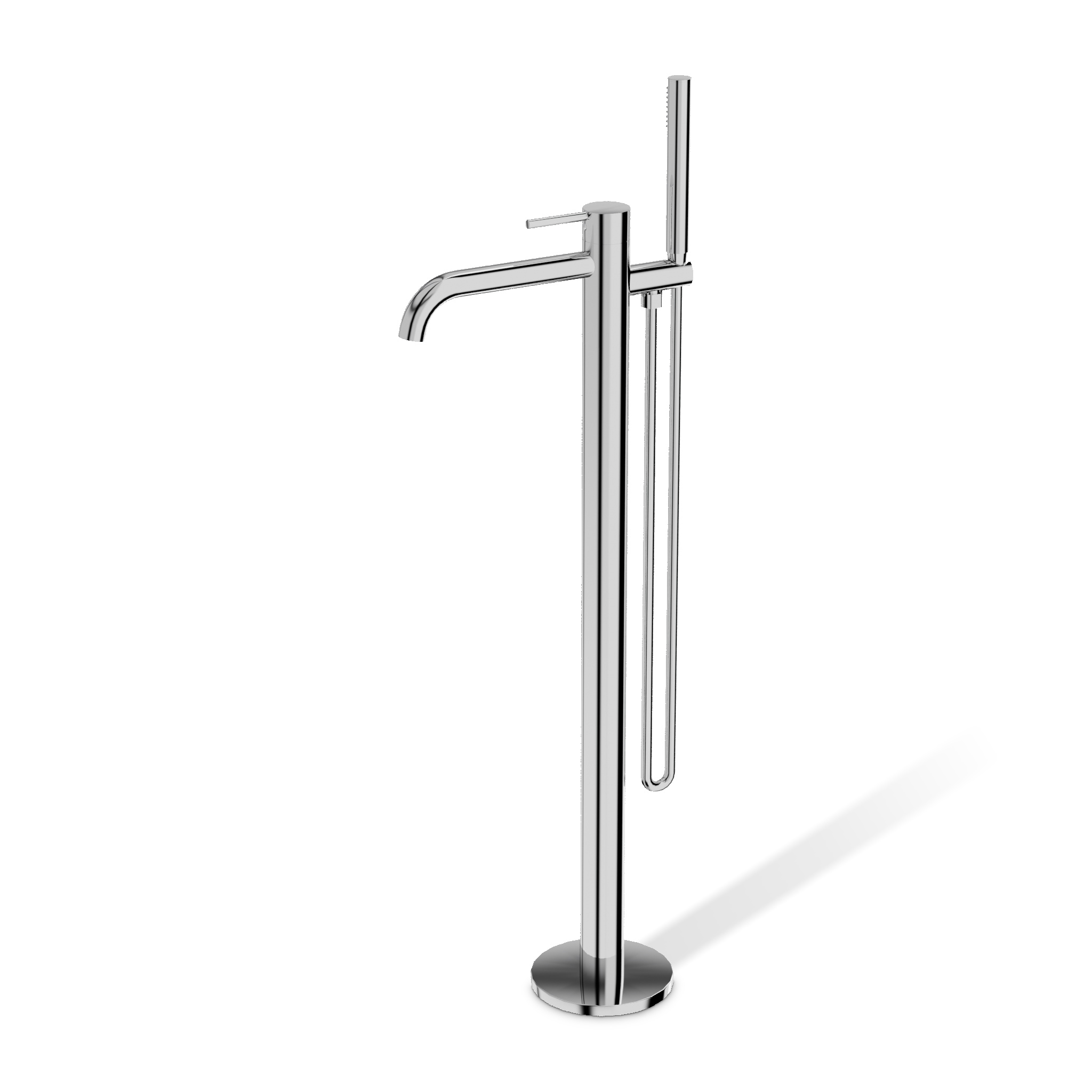 Colonne ronde du mitigeur de baignoire sur pied Orion Chrome