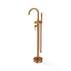 Mitigeur de baignoire sur pied rond Orion Brushed Copper - Image supplémentaire