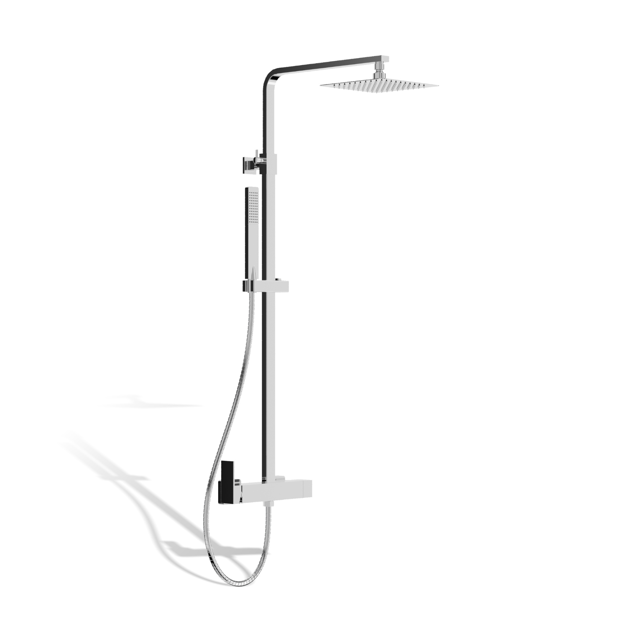 Système de douche apparent Aquila, chrome brillant