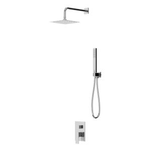 Set de douche encastré Aquila Chrome avec douche de pluie - Image principale