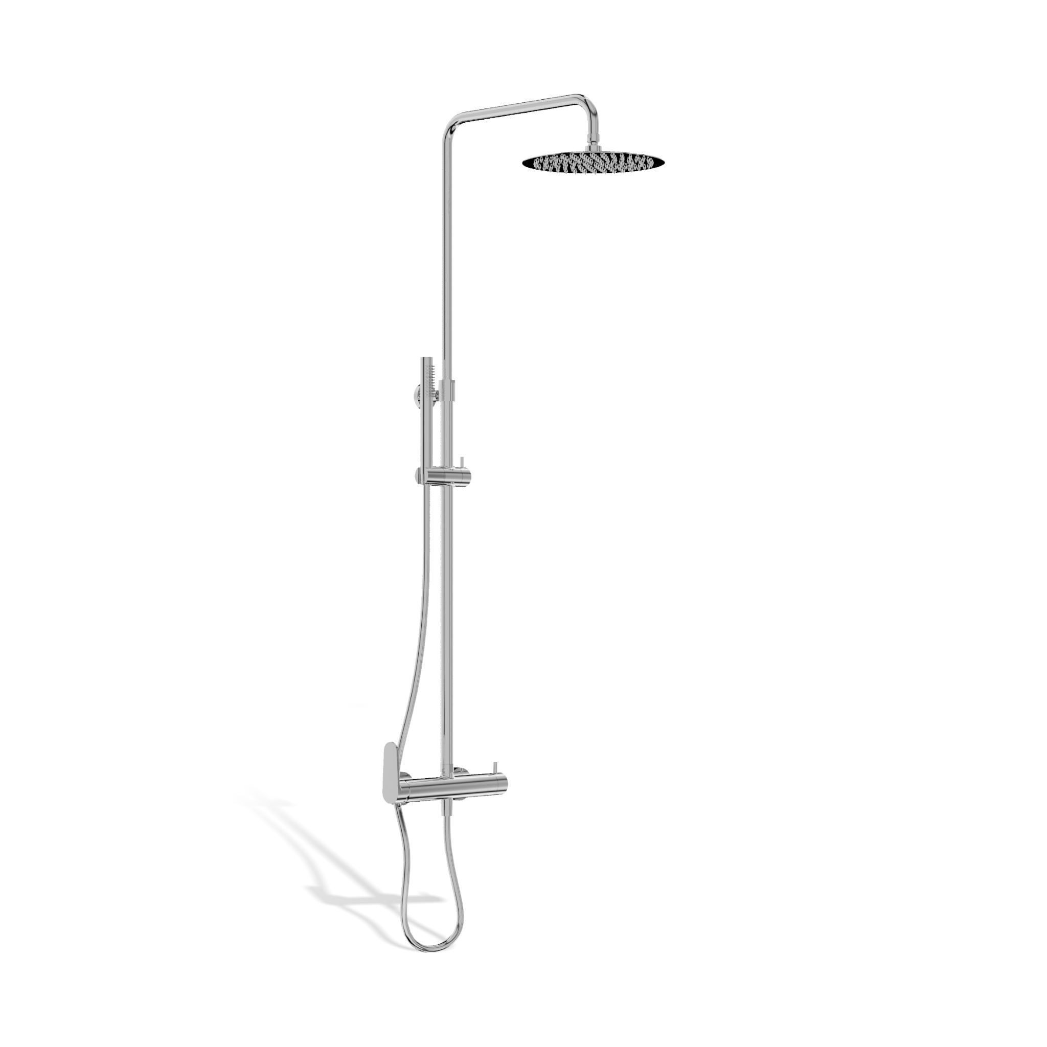 Ensemble de douche Cetus Chrome avec douche de pluie et douchette à main