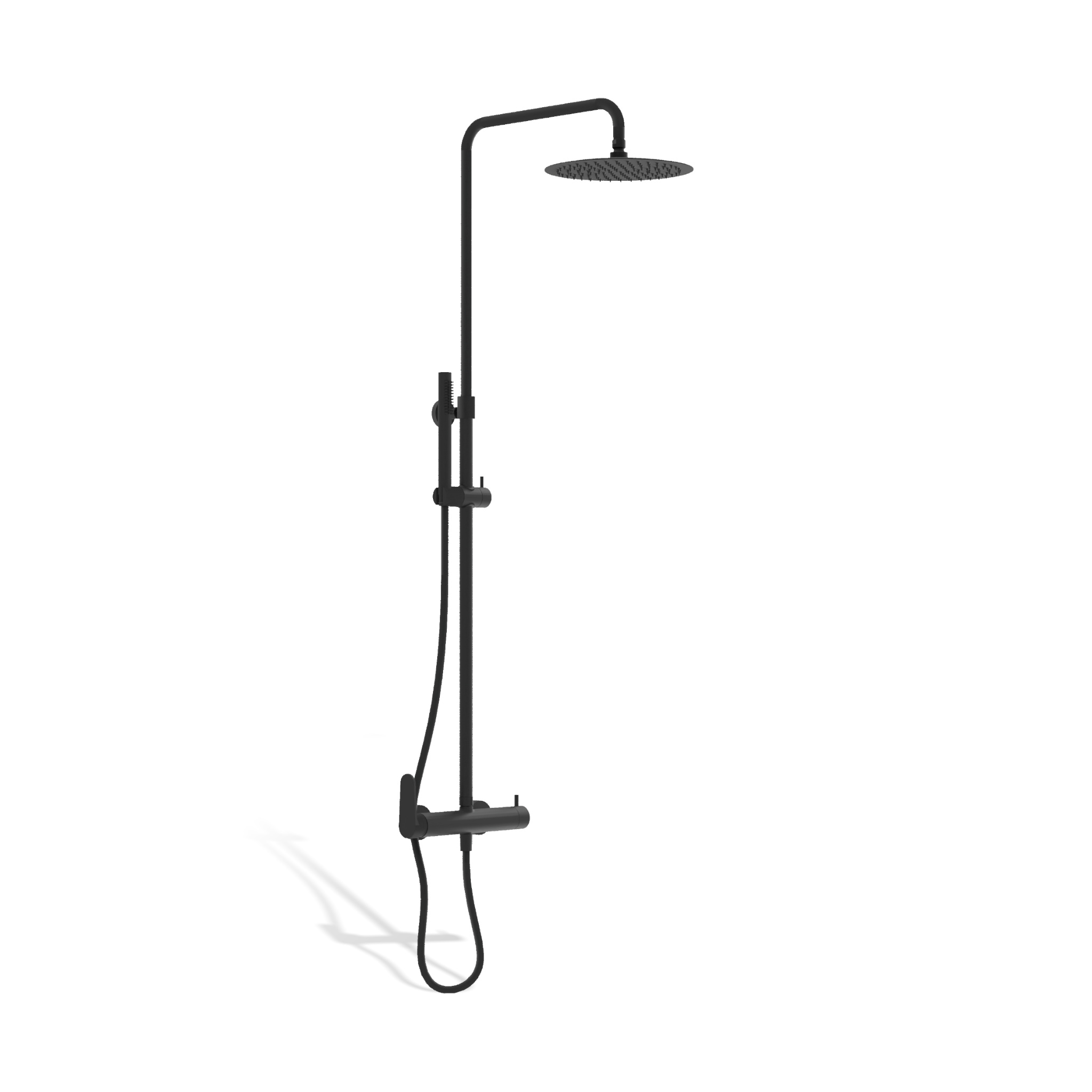 Ensemble de douche apparent Cetus noir mat