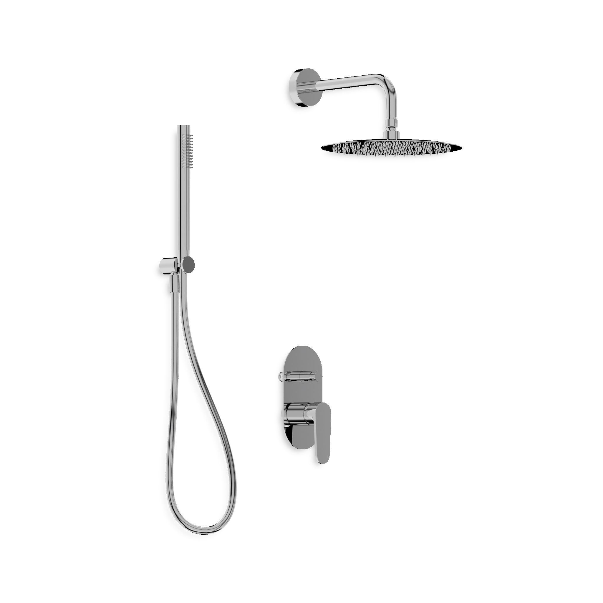 Système de douche encastré Cetus chromé