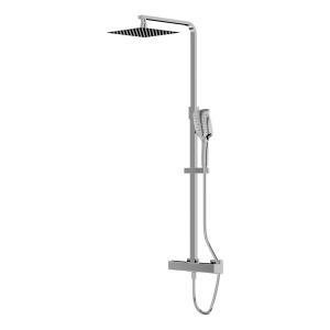 Système de douche apparent Cetus Chrome avec thermostat et douche de pluie - Image principale