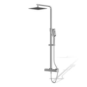 Système de douche apparent Cetus Chrome avec thermostat et douche de pluie - Image supplémentaire