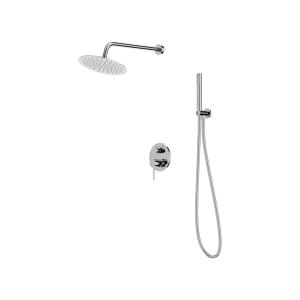 Système de douche encastré Orion chromé avec douche de pluie - Image principale