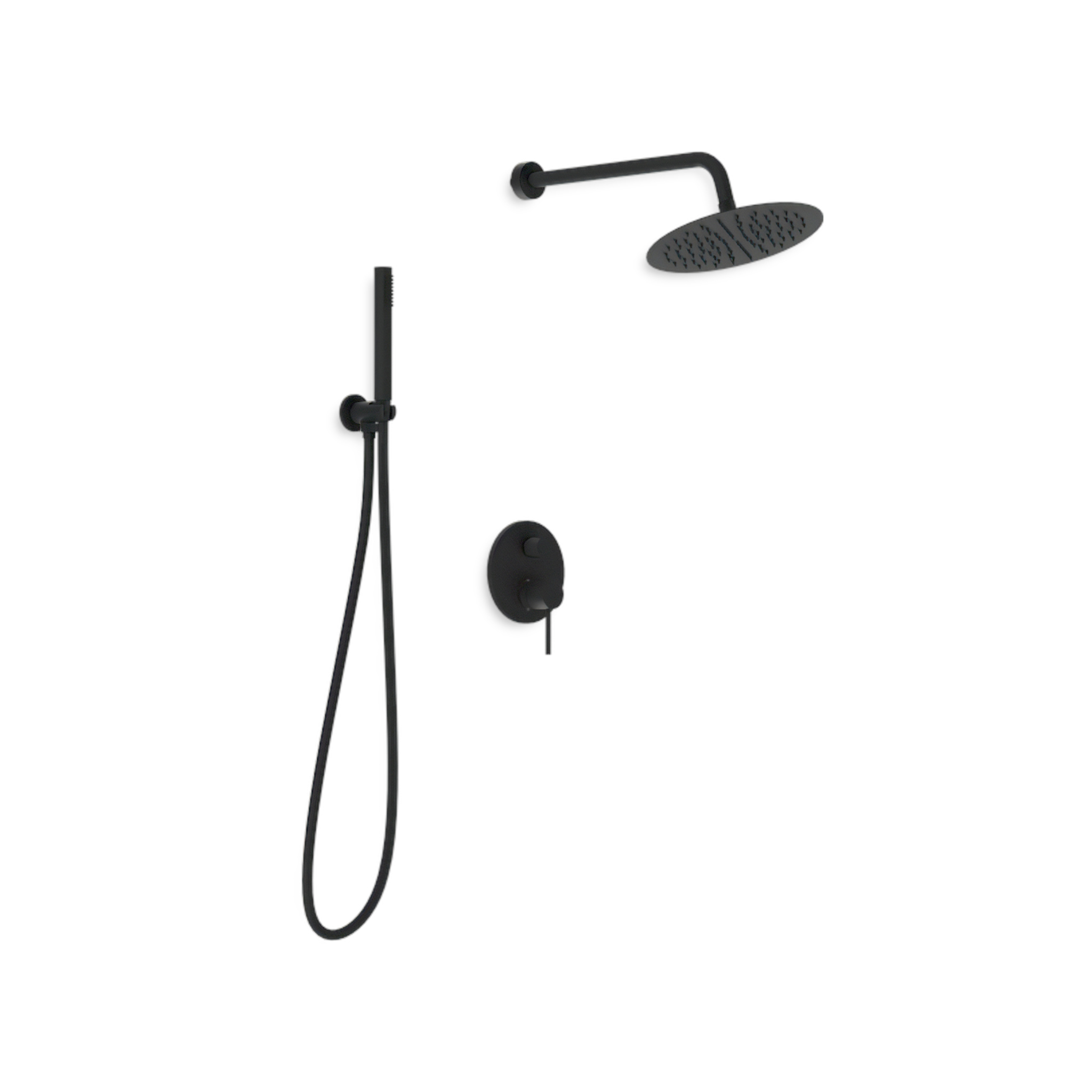 Système de douche encastré Orion noir mat