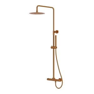 Colonne de douche apparente Orion avec thermostat et pomme de douche pluie – Cuivre brossé - Image principale