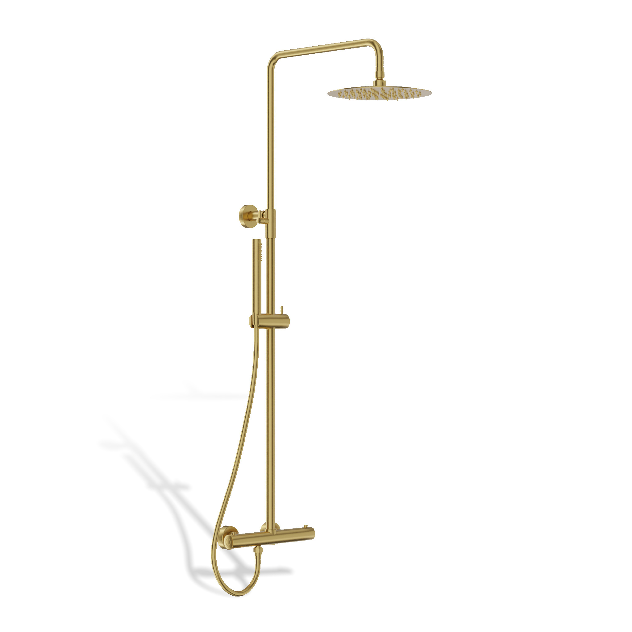 Ensemble de douche Orion en or brossé avec thermostat