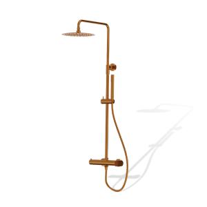 Spark Ensemble de douche apparent avec douche de pluie – cuivre brossé - Image supplémentaire