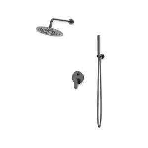 Système de douche encastré avec douche de pluie Spark en Gunmetal - Image supplémentaire