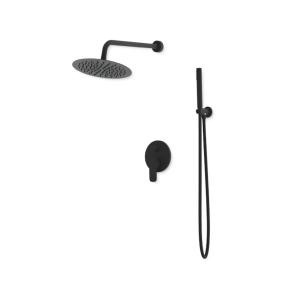 Système de douche encastré Spark avec douche de pluie, noir mat - Image supplémentaire
