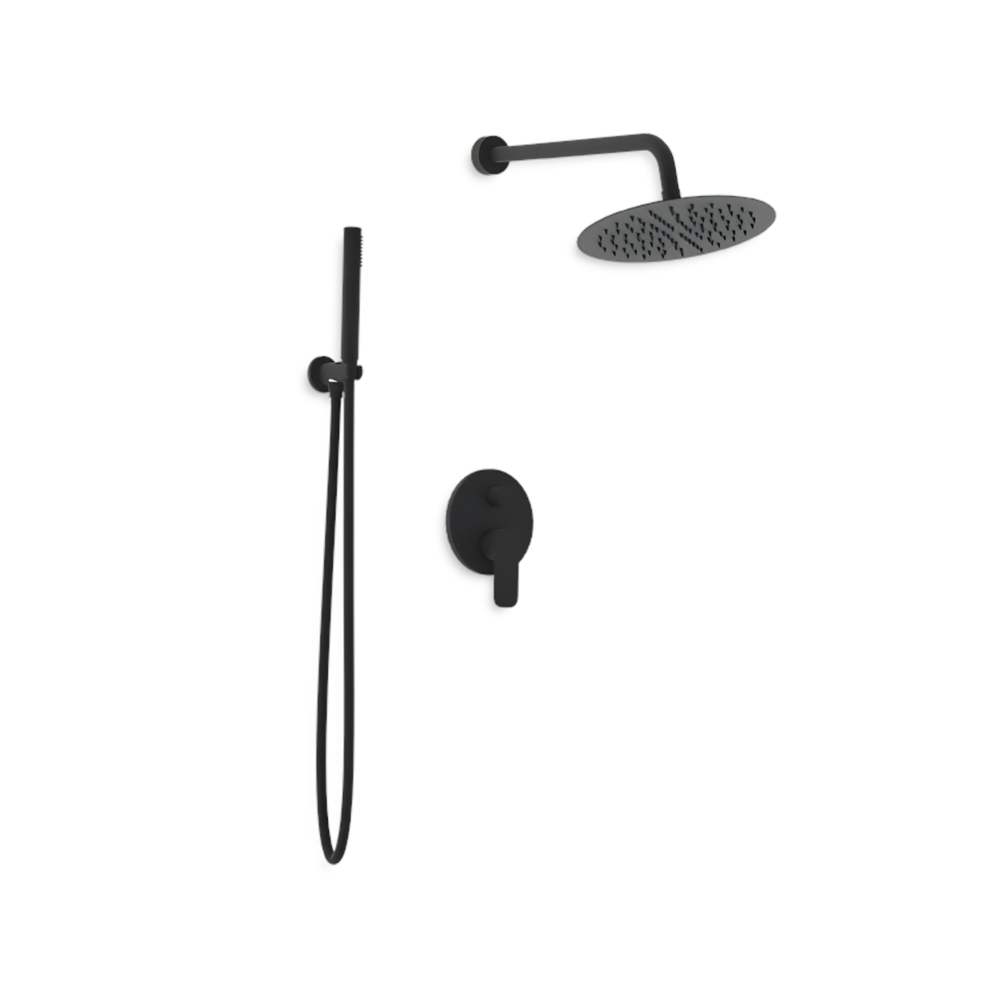 Système de douche encastré Spark noir mat