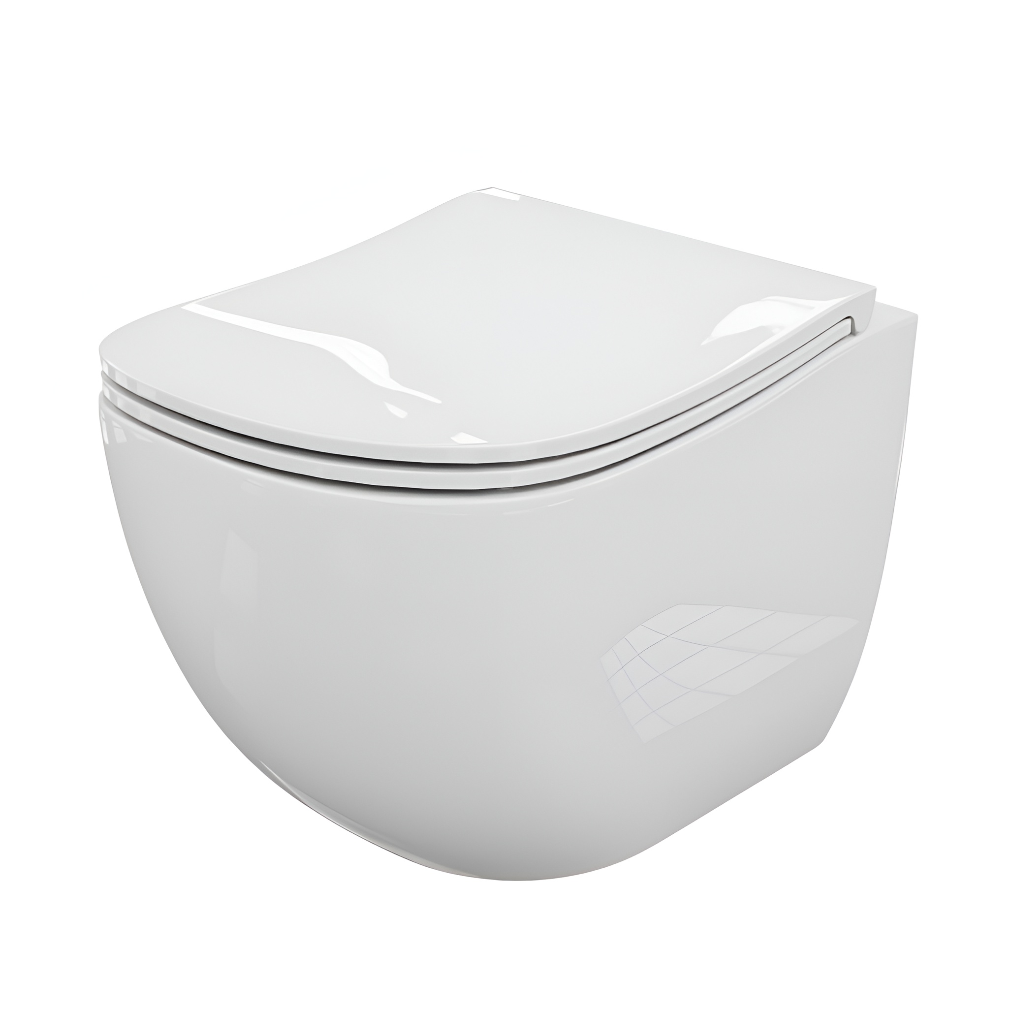WC suspendu Ergoseat 3.0 en céramique blanc brillant avec abattant blanc