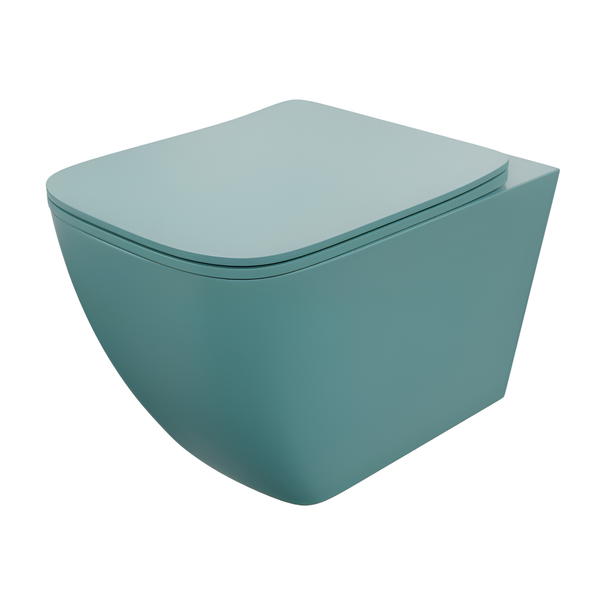 WC suspendu Onil Green Mint – une teinte menthe fraîche pour les salles de bains modernes