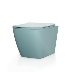 WC suspendu Onil Green Mint – une teinte menthe fraîche pour les salles de bains modernes - Image supplémentaire