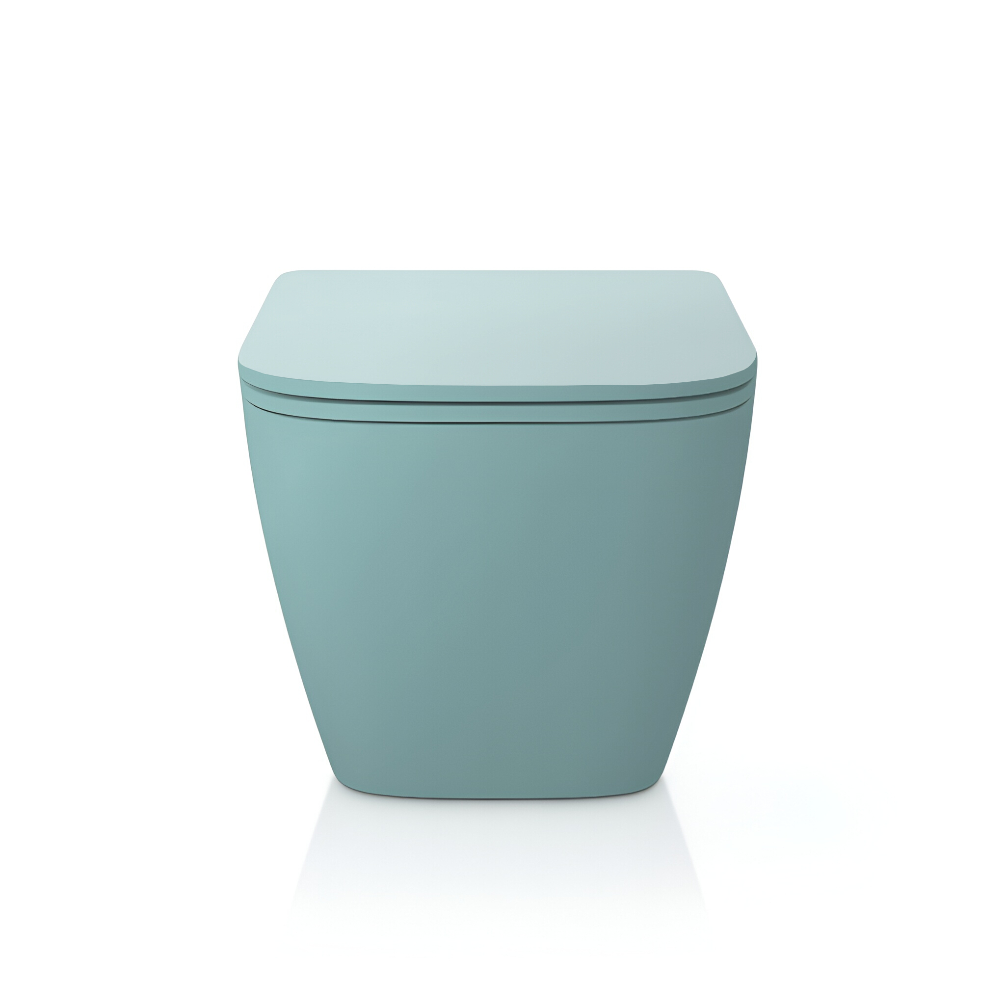 WC suspendu Onil Green Mint avec abattant vert menthe en duroplast