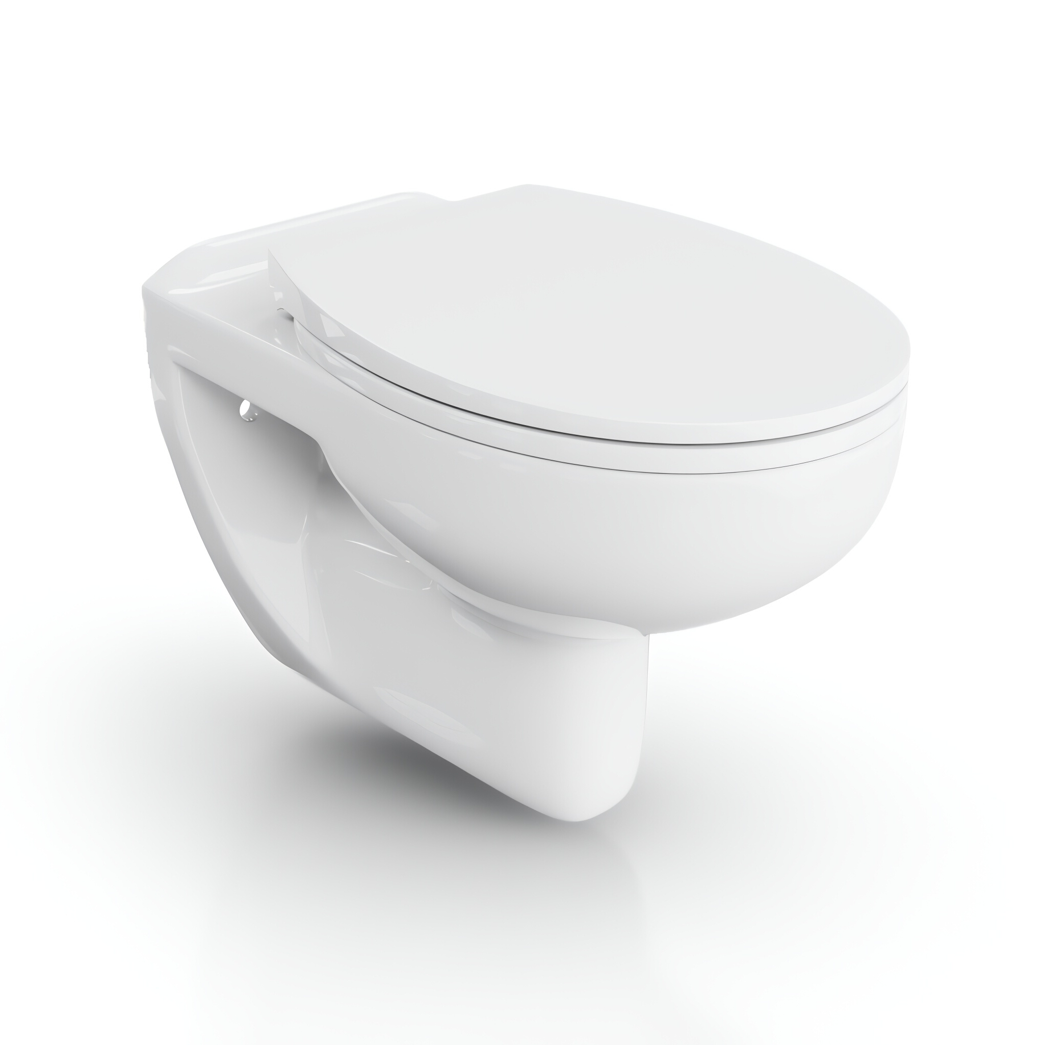 WC suspendu ARCTIC en blanc brillant avec abattant blanc
