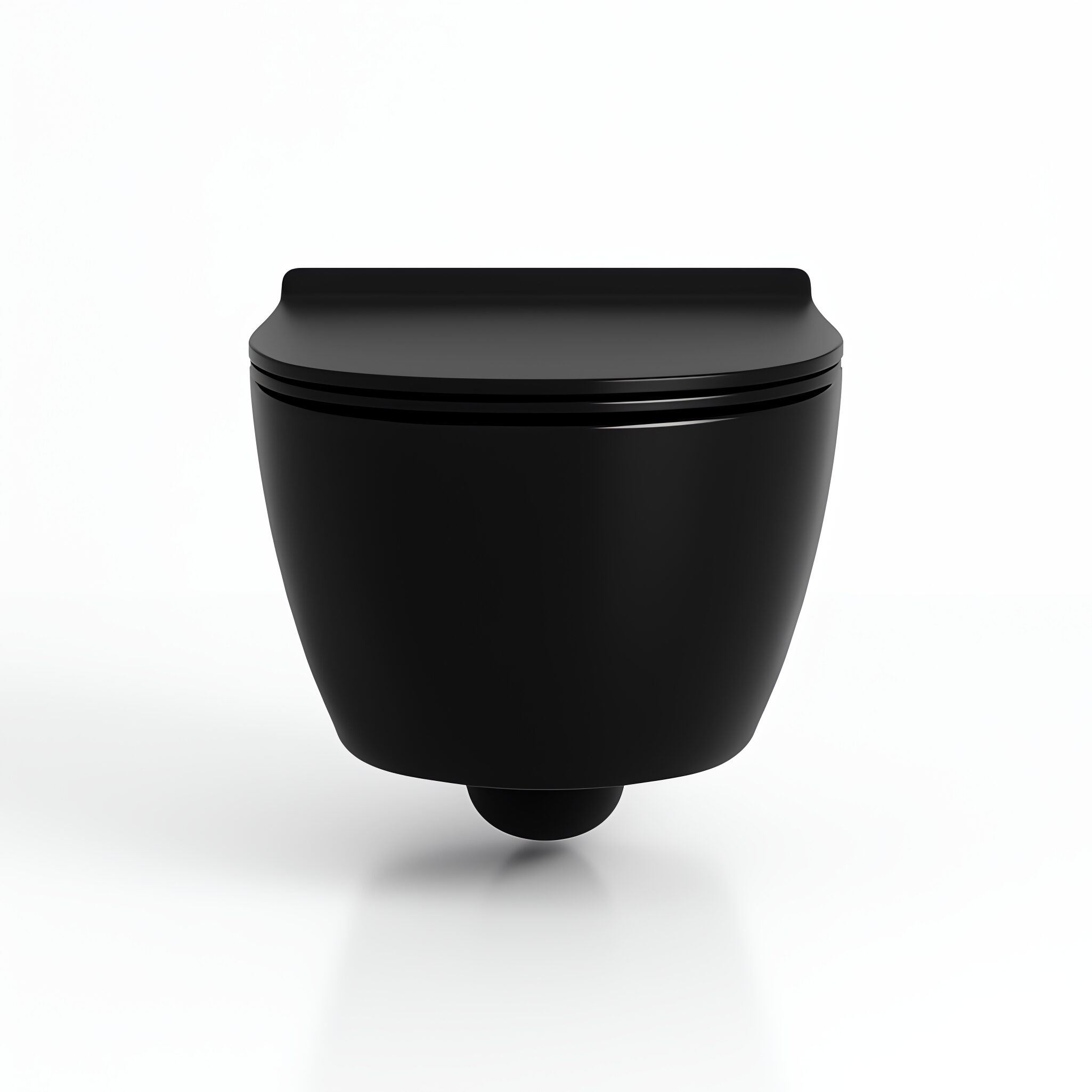 WC suspendu Brava Black noir mat avec abattant noir en duroplast