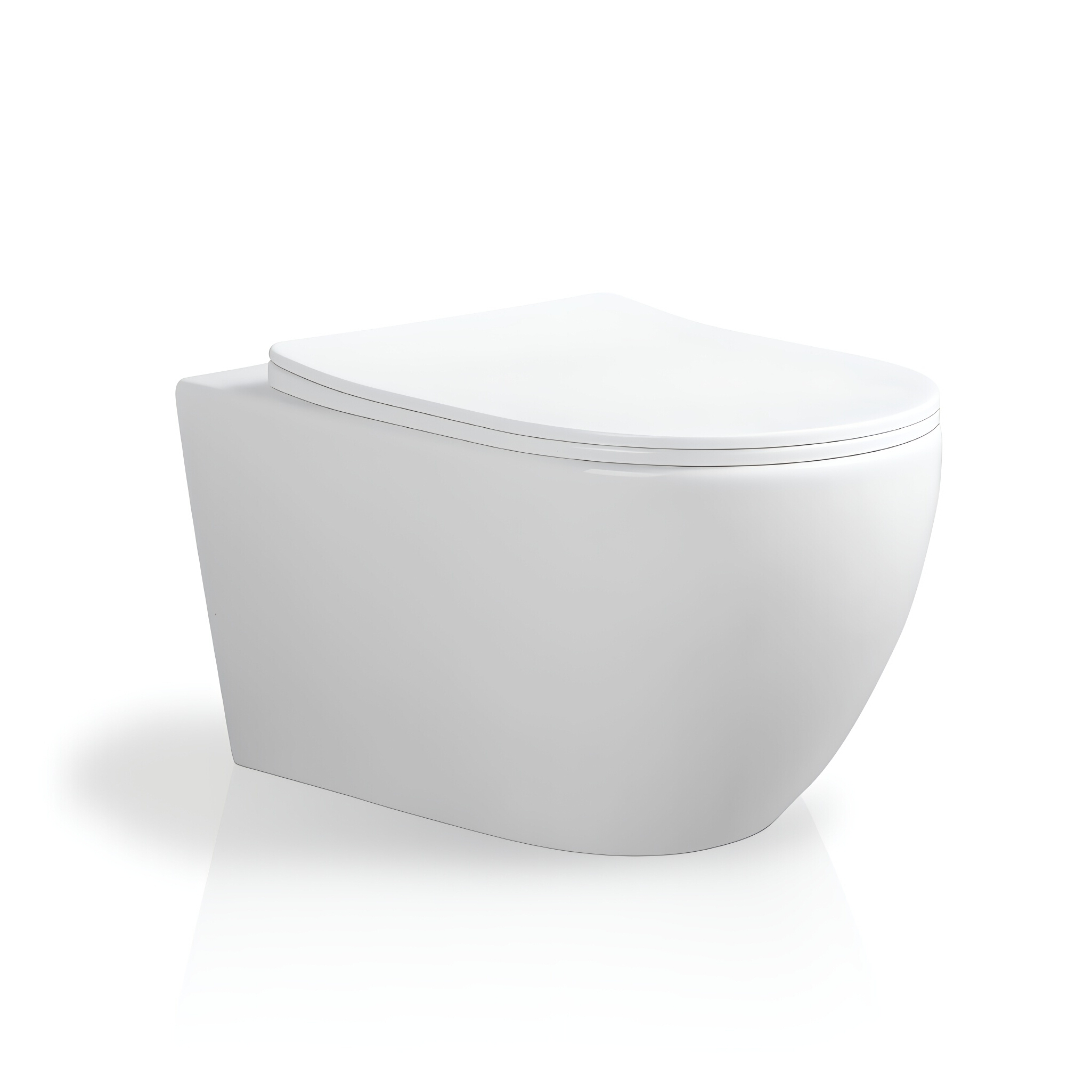 WC suspendu Cliper 2.0 blanc brillant avec abattant blanc