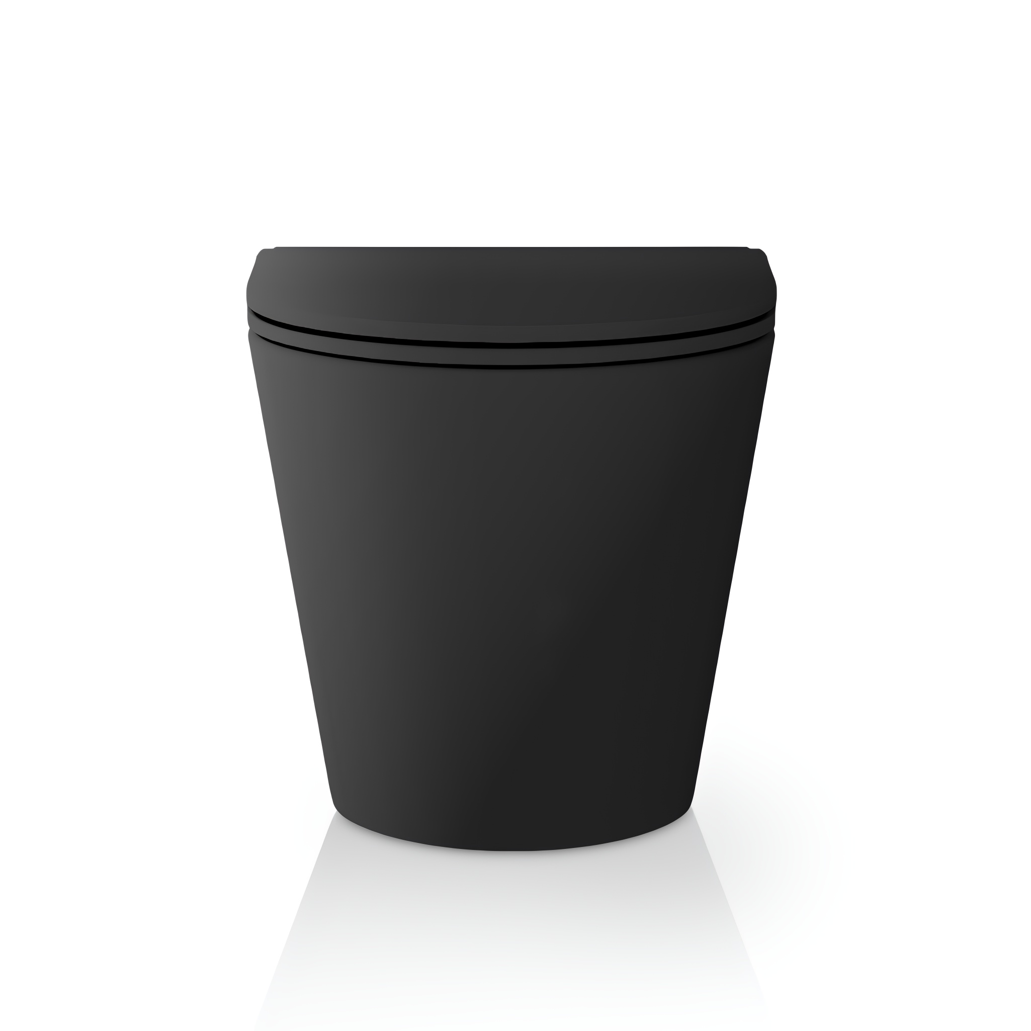 WC suspendu GALVE BLACK sans bride en céramique noir mat