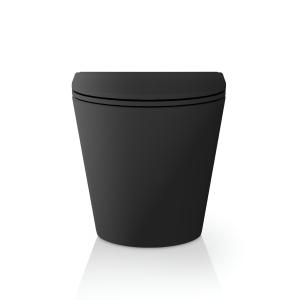 WC suspendu GALVE BLACK – noir mat, sans bride, avec abattant Slim Soft-Close - Image supplémentaire