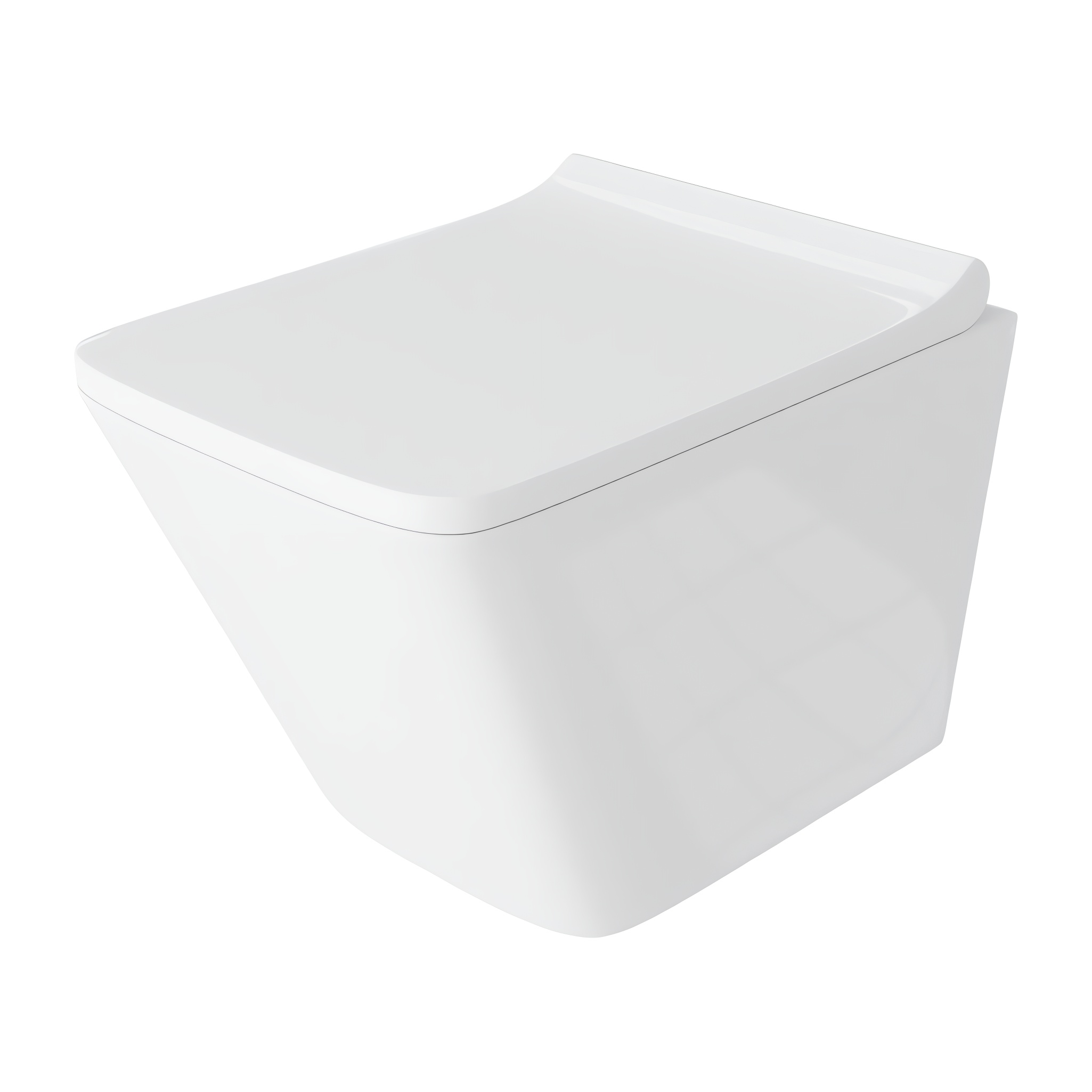 WC suspendu Lago 3.0 en céramique blanc brillant avec abattant blanc