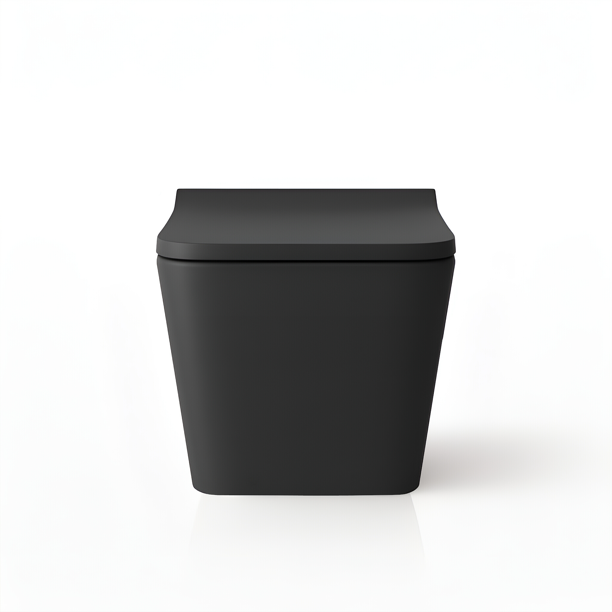 WC suspendu Lago Black sans bride en céramique noir mat