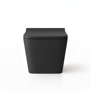 WC suspendu Lago Black, noir mat, sans bride, Softclose - Image supplémentaire