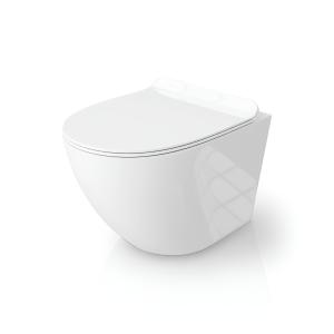 WC suspendu Lio Slim – sans bride, design fin pour salles de bains modernes - Image supplémentaire