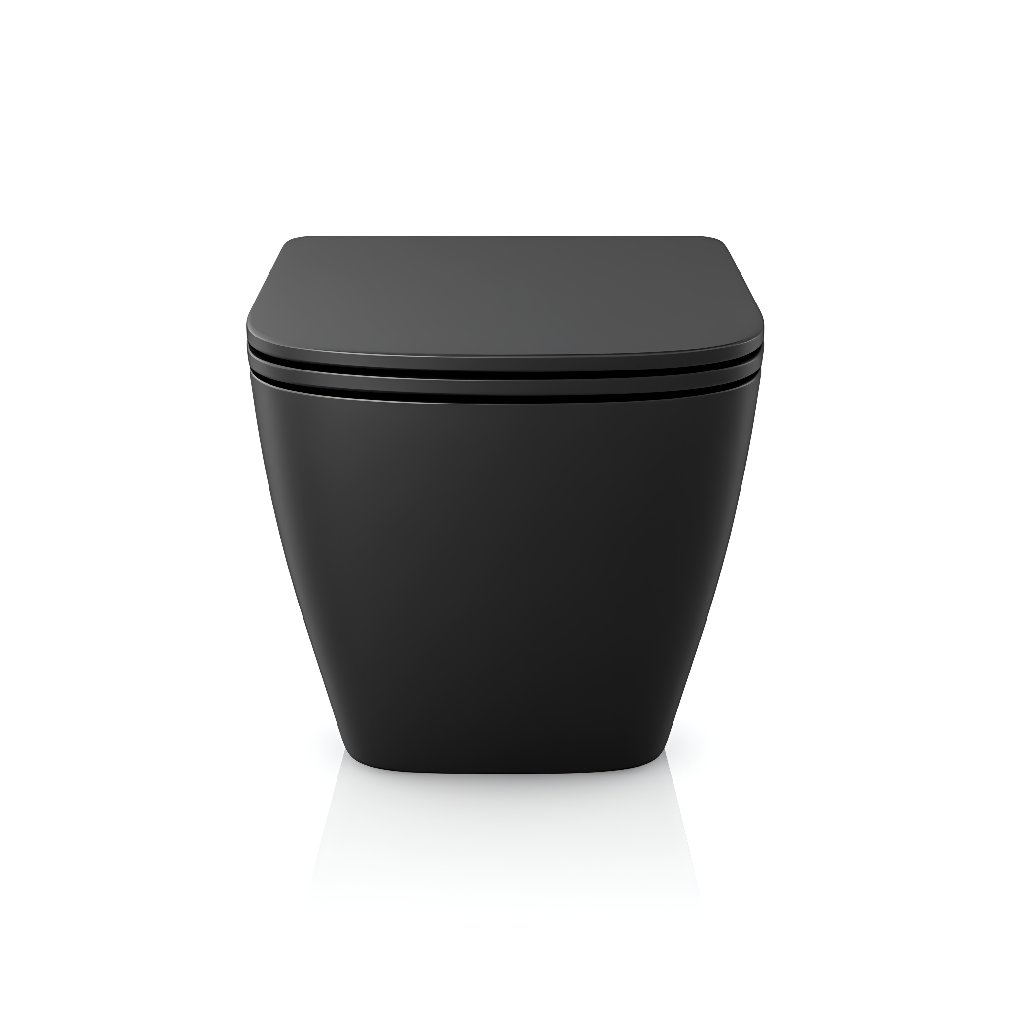 WC suspendu Onil Black noir mat avec abattant Slim noir