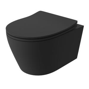 WC suspendu Praia Black – noir mat - Image principale