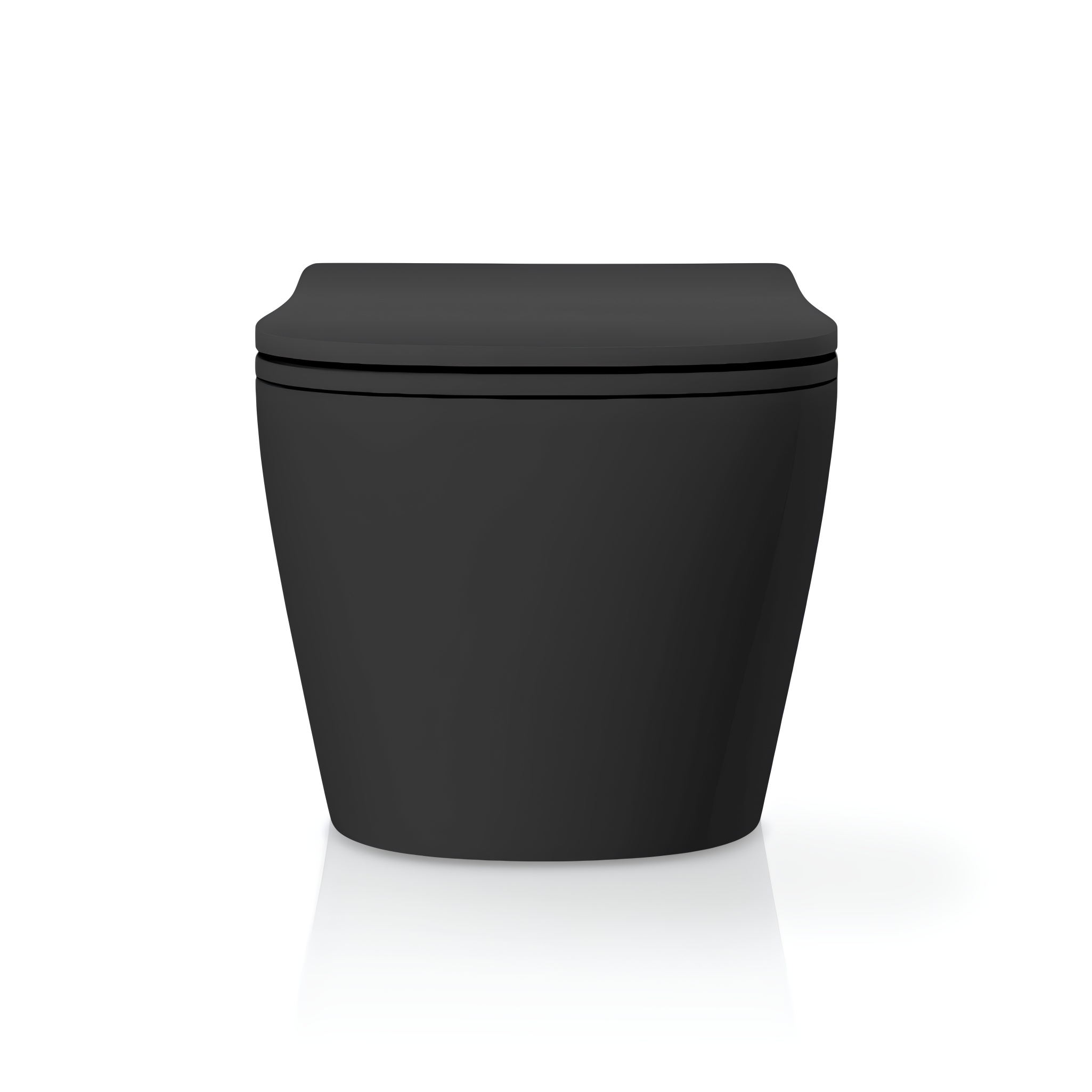 WC suspendu Praia Black sans bride en céramique noir mat