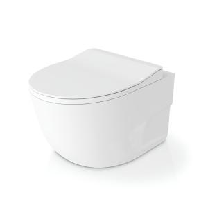 WC suspendu ROTO avec fonction bidet, abattant Slim et chasse d'eau TORNADO (sans bride) - Image supplémentaire
